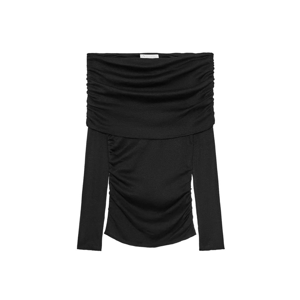 Zara off the shoulder ruched top